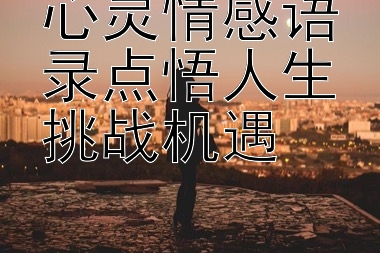 心灵情感语录点悟人生挑战机遇