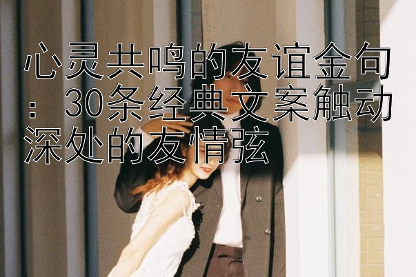 心灵共鸣的友谊金句：30条经典文案触动深处的友情弦